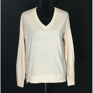 CLOSED Sweater XS Blush Pink 100% Wool Top Hi Low Long‎ Sl Boxy Designer GMBH